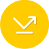 arrow deflect bounce yellow icon