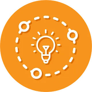lightbulb linked circle 