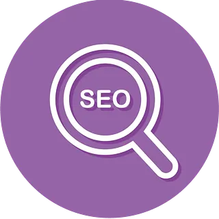 magnifying glass seo icon